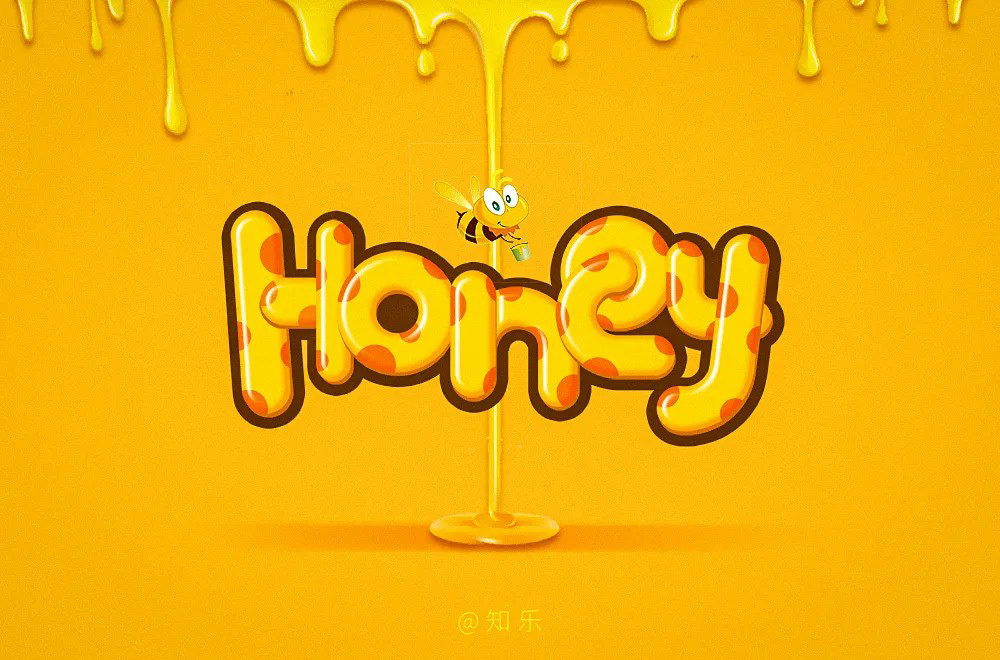 甜甜蜂蜜36款honey字体设计