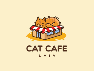 一组超可爱的猫咪Logo