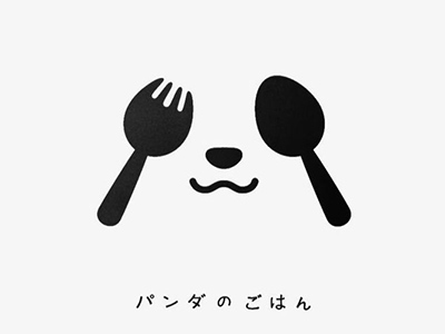 一组熊猫元素的Logo设计