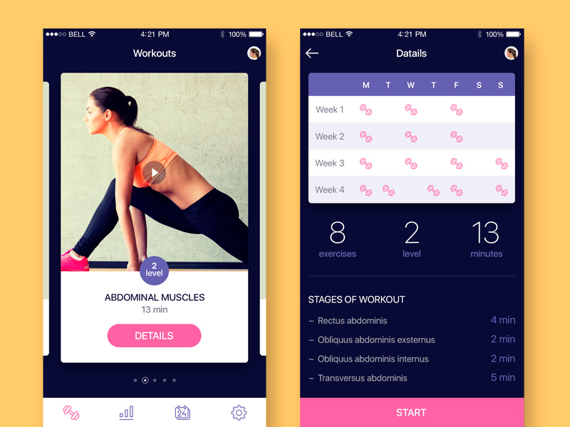 健身类App设计欣赏
