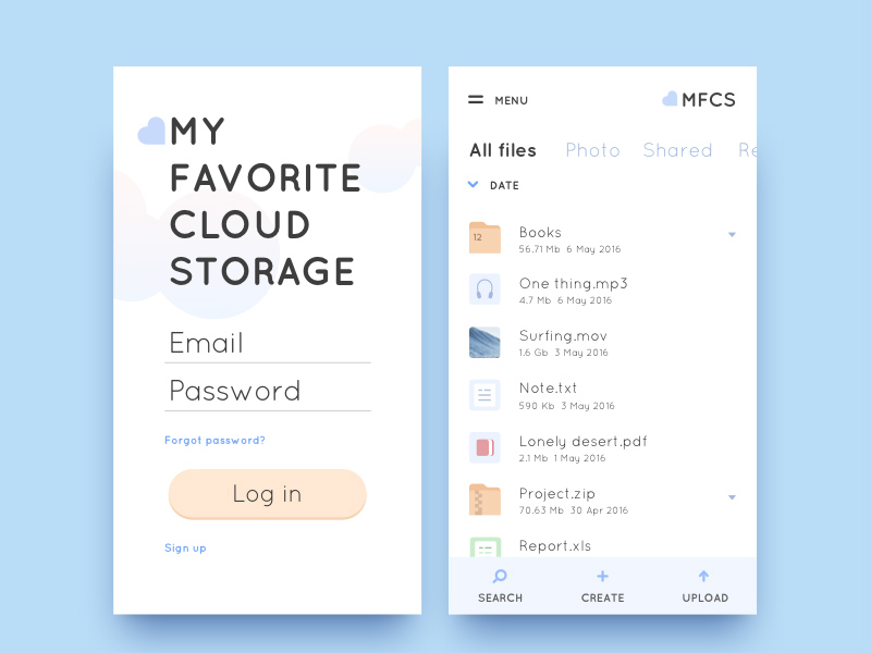 数据时代！12个云端存储App设计灵感