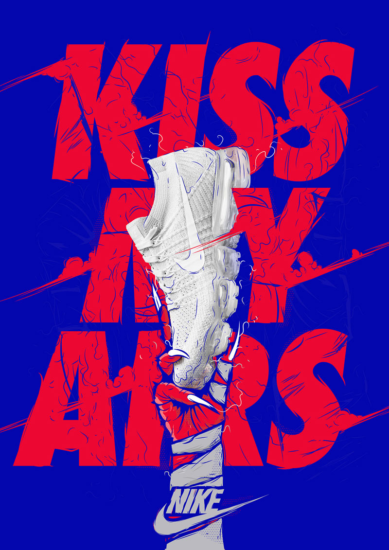 “KISS MY AIRS”主题海报设计作品