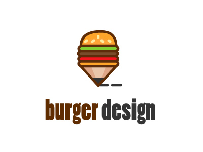 大口吃！20款汉堡元素Logo设计