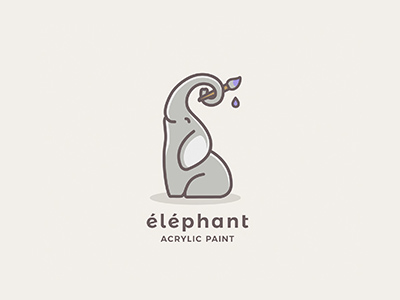 长鼻子！20款大象元素Logo设计