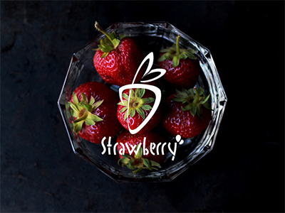 粉红酸甜！20款草莓元素Logo设计