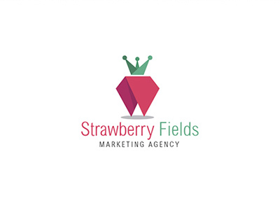 粉红酸甜！20款草莓元素Logo设计
