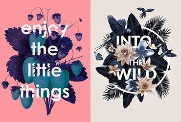 将花卉与字体完美融合！20个经典花卉字体海报