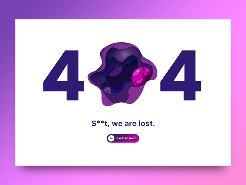 遇见404别难过，页面丢失也好看