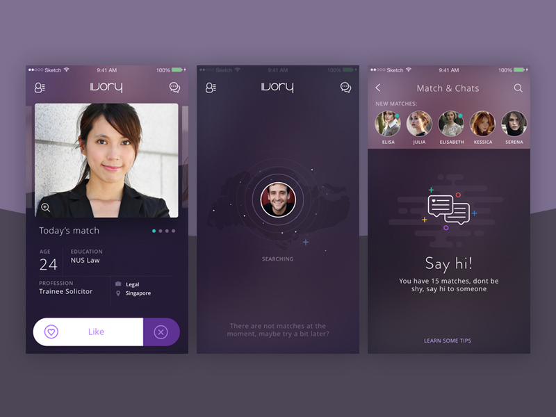 相见恨晚！这12款约会App教你设计更有吸引力的页面