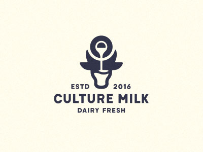 吃草产奶！20款奶牛Logo设计