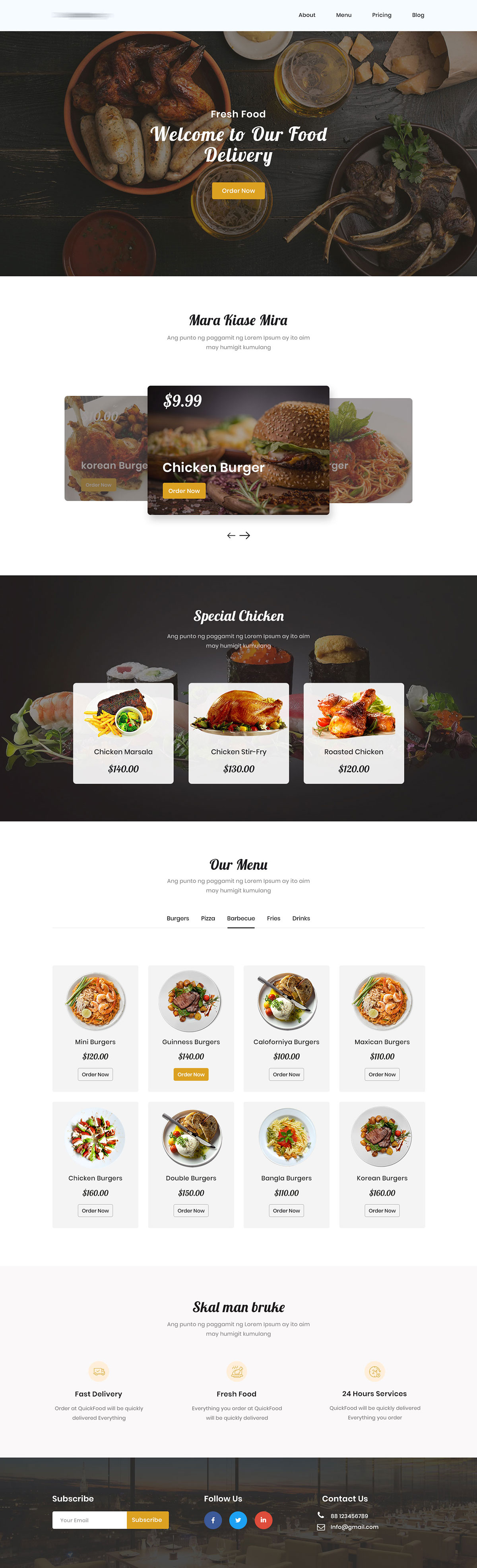 餐饮美食类网页这样设计能更具高级感