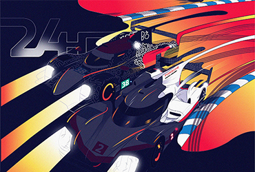 UDT分享！教你绘制超炫酷的赛车商业插画