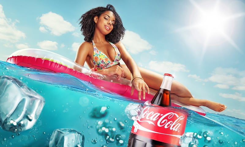 凉爽一夏！可口可乐的广告Banner设计