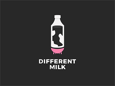 奶香四溢！20款牛奶元素Logo设计
