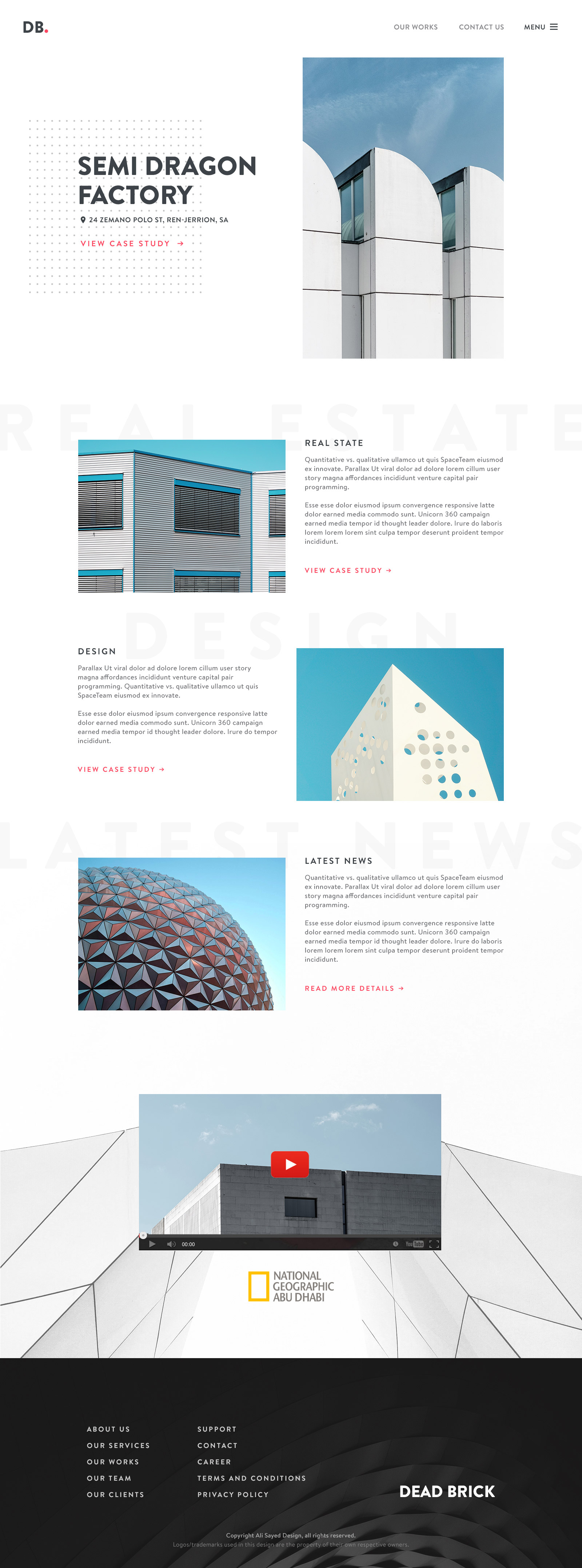 12款超高清案例教你如何设计建筑类相关网页