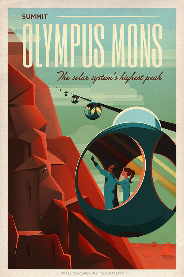 24张关于太空的复古风插画海报设计