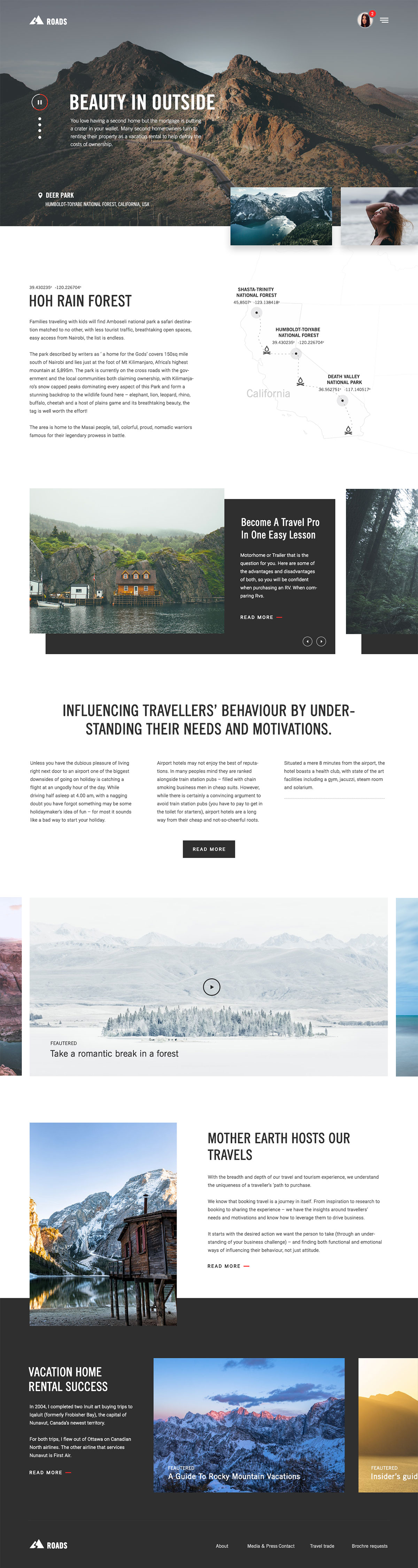 经验分享！12款简洁的旅游博客网页设计