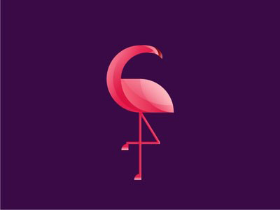 粉红大鸟！20款火烈鸟元素Logo设计
