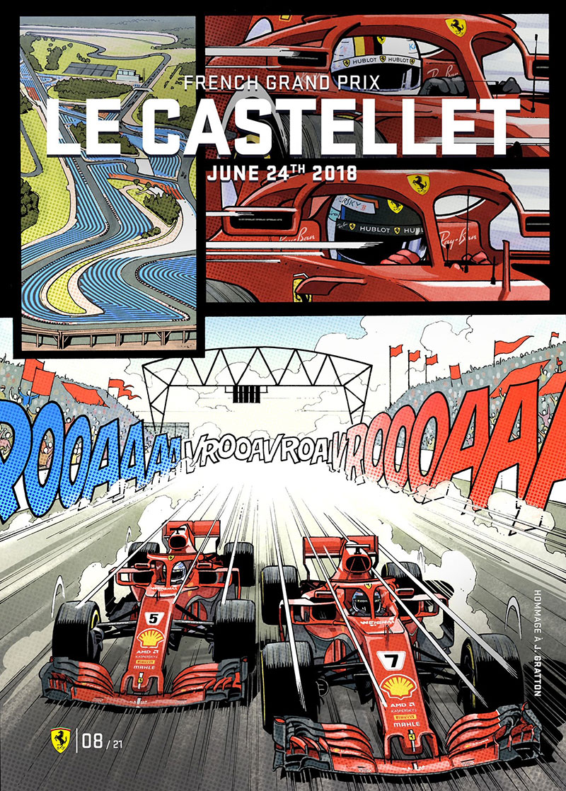 法拉利的各国大奖赛海报设计