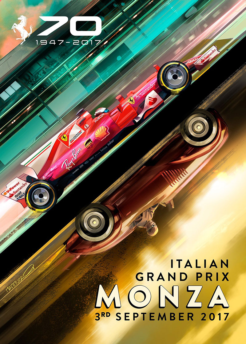 法拉利的各国大奖赛海报设计