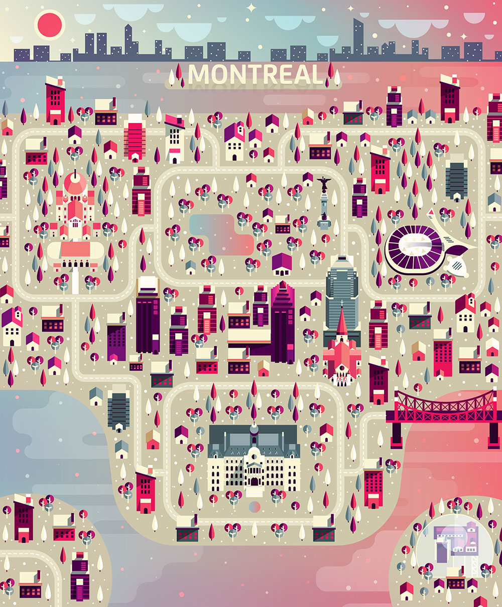 想去旅游，如何能从海报中直观地了解一座城市？