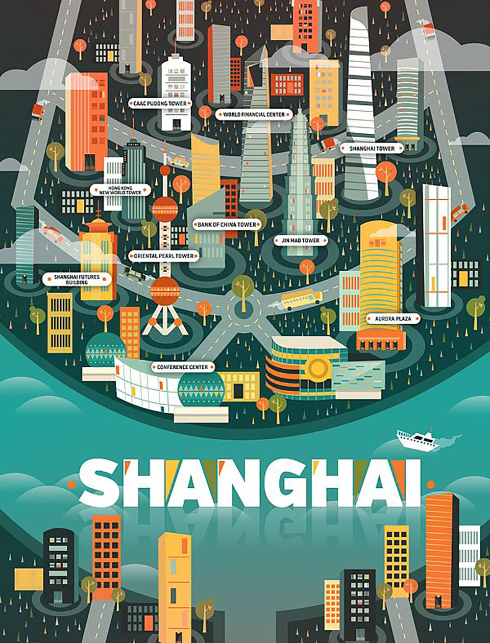 想去旅游，如何能从海报中直观地了解一座城市？