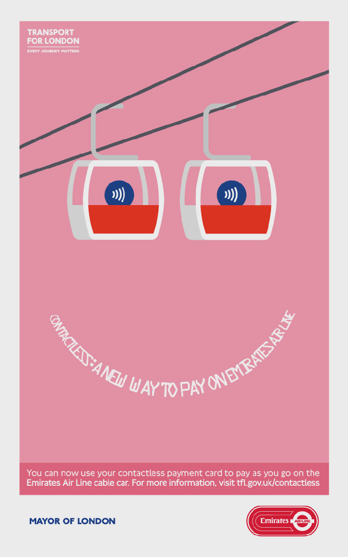 简洁明了！伦敦地铁卡使用说明海报
