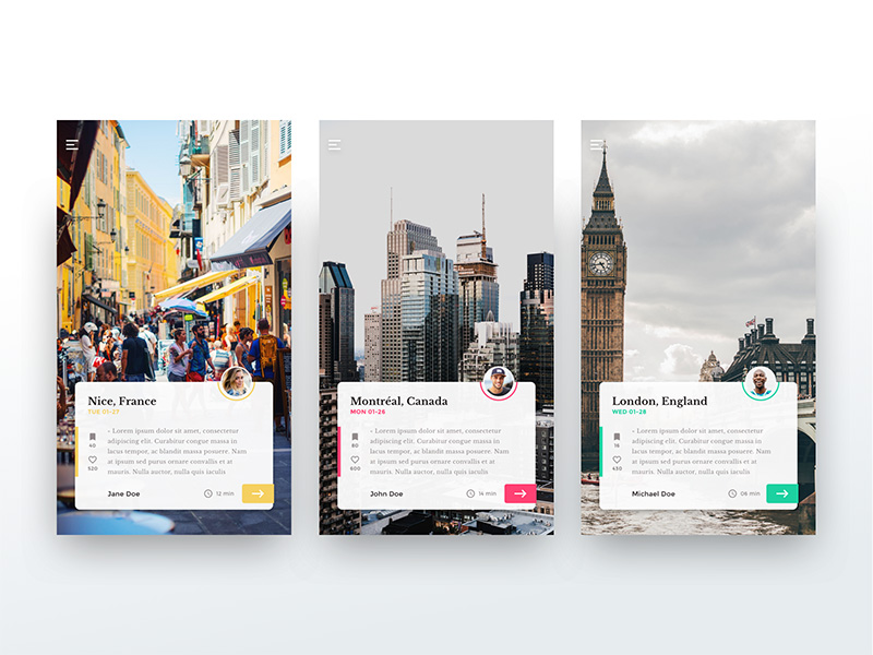 12款功能各异的旅行类App设计