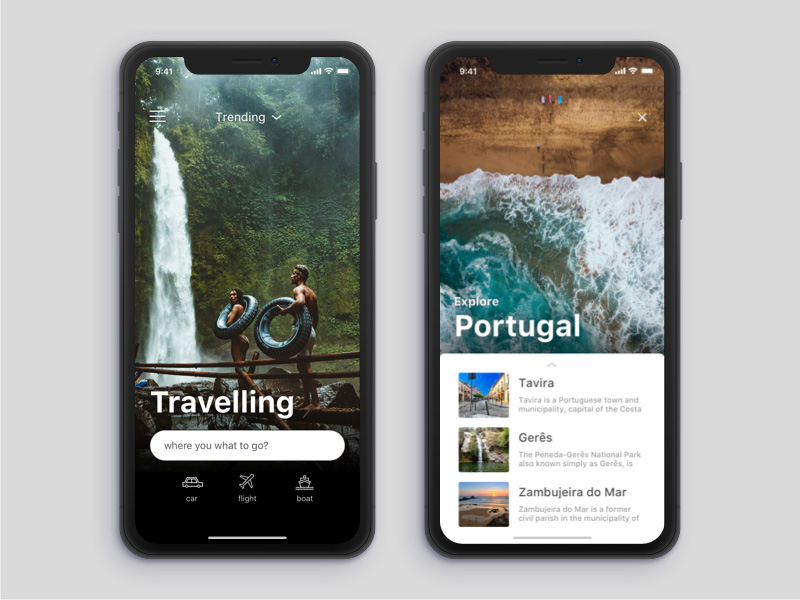 12款功能各异的旅行类App设计