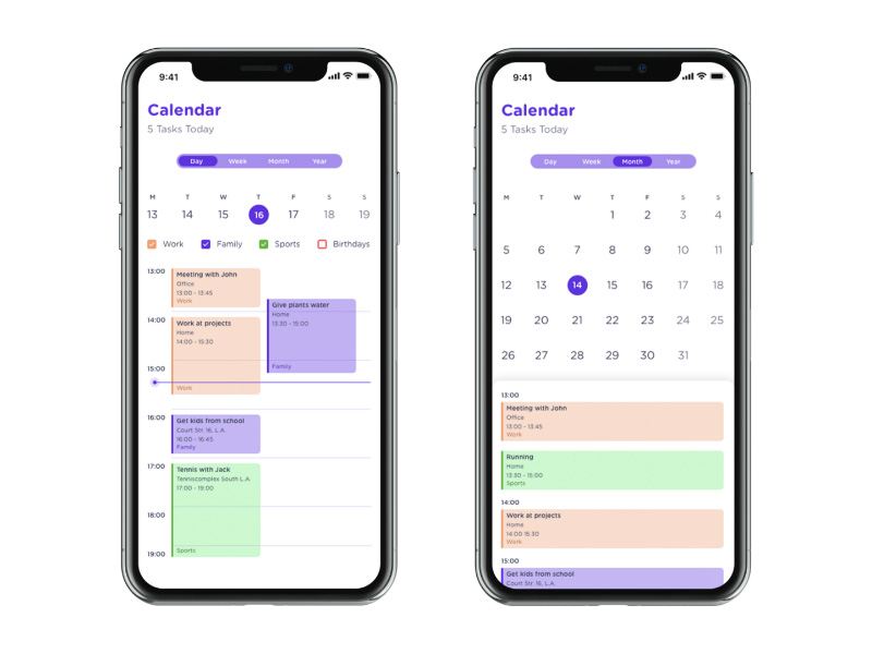 12款简洁易用的日历App设计
