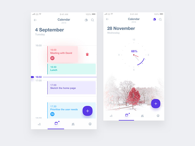 12款简洁易用的日历App设计