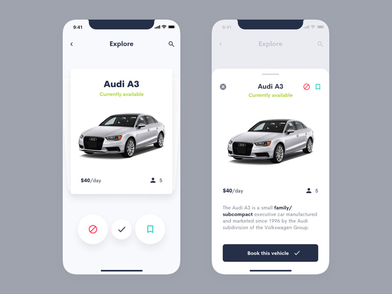 共享经济！12款租车App设计灵感