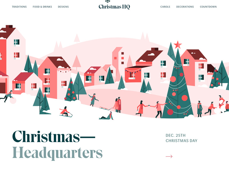 12款圣诞主题网页头图设计