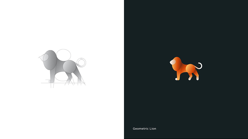 创意动物！14款图形分割Logo设计