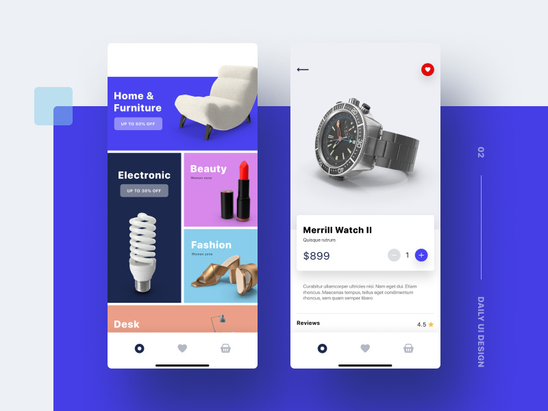 12款优秀的购物App展示页面设计
