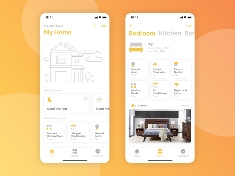12款极具科技感的智能家庭管理App设计