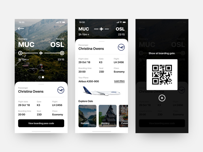 选择你的目的地！12款机票App设计