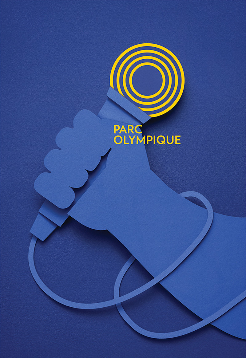 12款纸质效果Parc Olympique海报设计