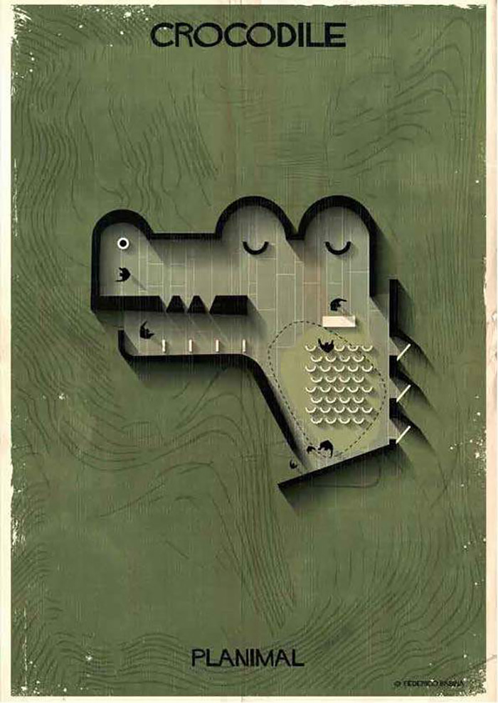 Federico Babina抽象动物海报设计