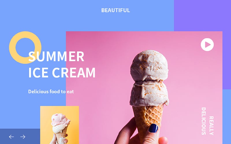 凉爽一夏！20个冰淇淋清新Banner设计