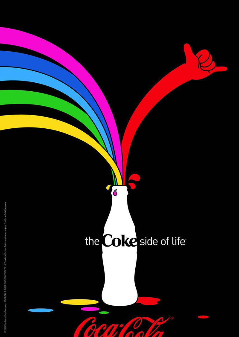 缤纷无极限！14款可口可乐广告海报设计