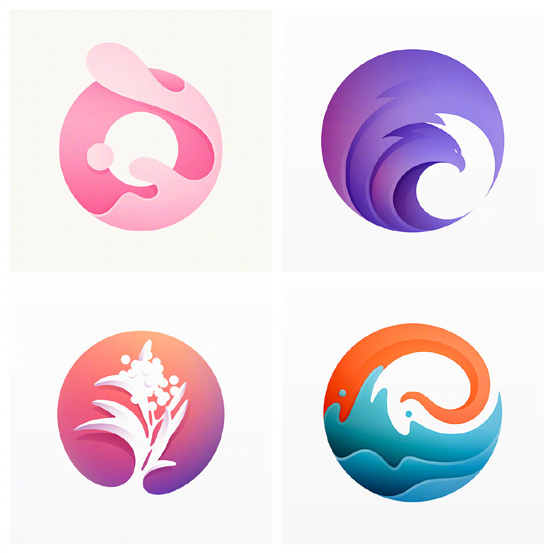 渐变风格Logo的36种玩法