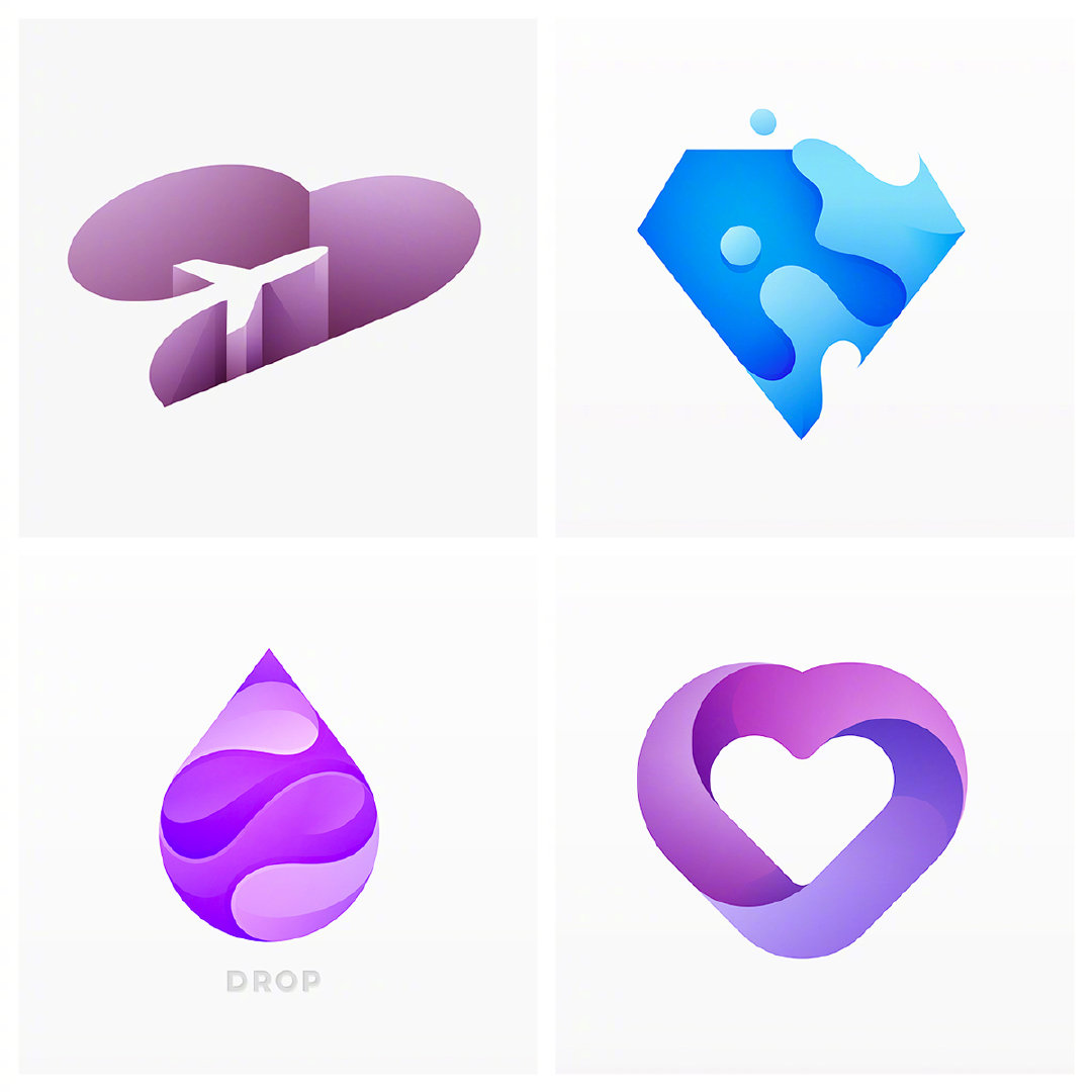 渐变风格Logo的36种玩法