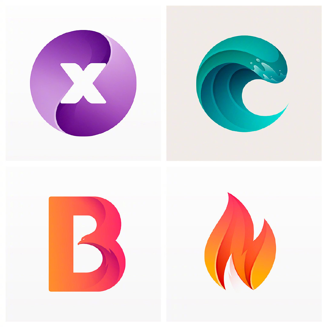 渐变风格Logo的36种玩法