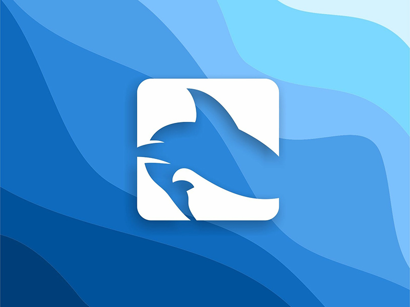海洋霸主！52款鲨鱼Logo设计