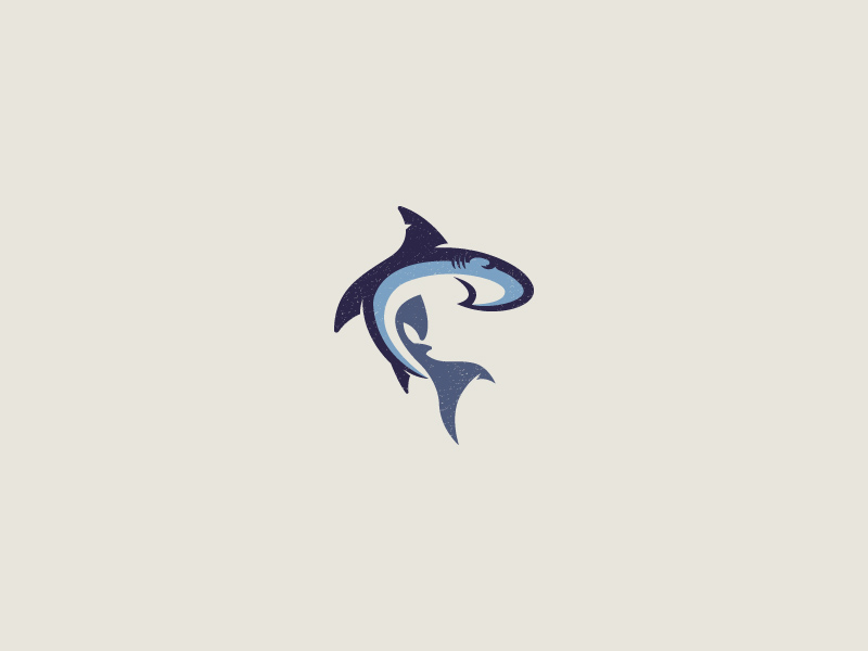 海洋霸主！52款鲨鱼Logo设计