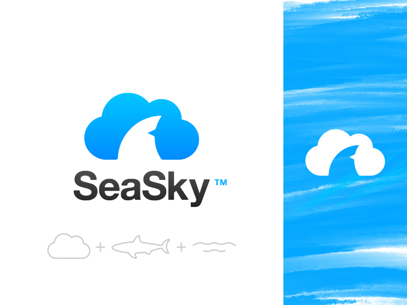 海洋霸主！52款鲨鱼Logo设计