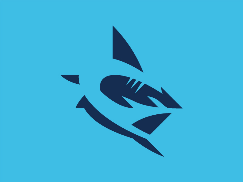 海洋霸主！52款鲨鱼Logo设计