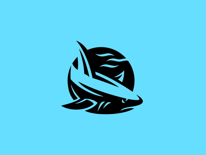 海洋霸主！52款鲨鱼Logo设计