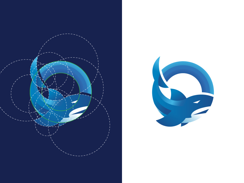 海洋霸主！52款鲨鱼Logo设计